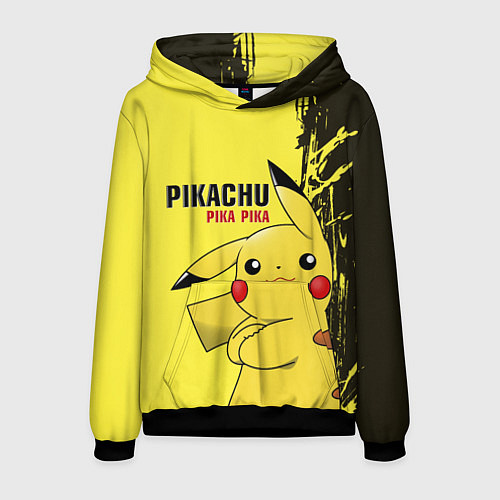 Мужская толстовка Pikachu Pika Pika / 3D-Черный – фото 1