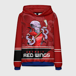 Толстовка-худи мужская Detroit Red Wings, цвет: 3D-синий