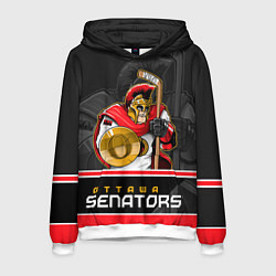 Толстовка-худи мужская Ottawa Senators, цвет: 3D-белый