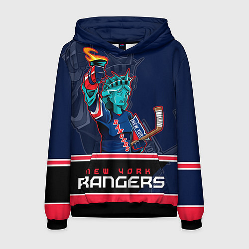 Мужская толстовка New York Rangers / 3D-Черный – фото 1