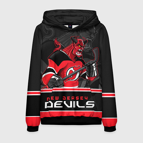 Мужская толстовка New Jersey Devils / 3D-Черный – фото 1