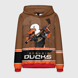 Толстовка-худи мужская Anaheim Ducks, цвет: 3D-красный