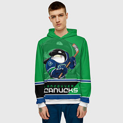 Толстовка-худи мужская Vancouver Canucks, цвет: 3D-белый — фото 2
