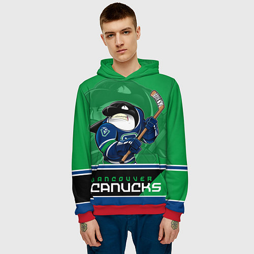 Мужская толстовка Vancouver Canucks / 3D-Красный – фото 3