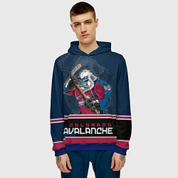 Толстовка-худи мужская Colorado Avalanche, цвет: 3D-синий — фото 2