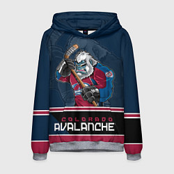 Толстовка-худи мужская Colorado Avalanche, цвет: 3D-меланж