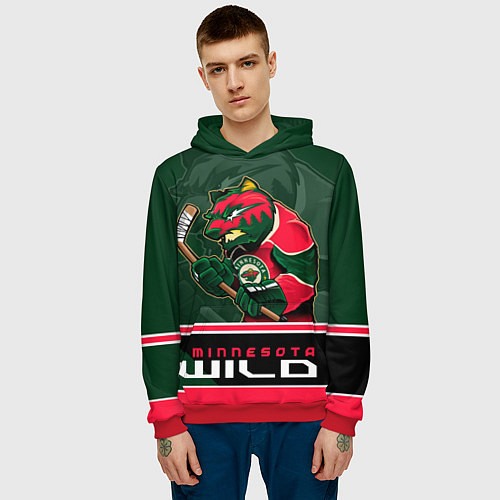 Мужская толстовка Minnesota Wild / 3D-Красный – фото 3