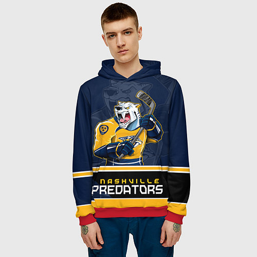 Мужская толстовка Nashville Predators / 3D-Красный – фото 3