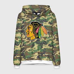 Толстовка-худи мужская Blackhawks Camouflage, цвет: 3D-белый