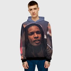 Толстовка-худи мужская ASAP Rocky: Black Hip-Hop, цвет: 3D-черный — фото 2