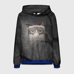 Толстовка-худи мужская Grumpy Cat, цвет: 3D-синий