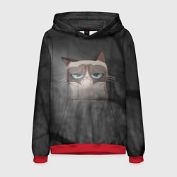 Толстовка-худи мужская Grumpy Cat, цвет: 3D-красный