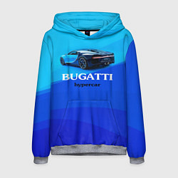 Толстовка-худи мужская Bugatti hypercar, цвет: 3D-меланж