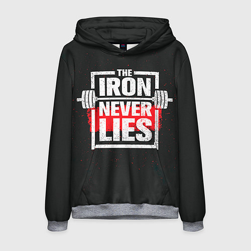 Мужская толстовка The iron never lies / 3D-Меланж – фото 1