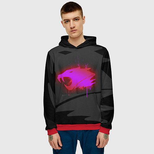 Мужская толстовка CS:GO: iBUYPOWER Black Сollection / 3D-Красный – фото 3