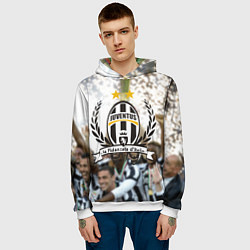 Толстовка-худи мужская Juventus5, цвет: 3D-белый — фото 2