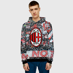 Толстовка-худи мужская Milan FC, цвет: 3D-черный — фото 2