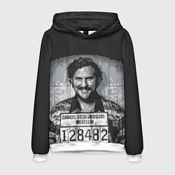Толстовка-худи мужская Pablo Escobar: Smile, цвет: 3D-белый