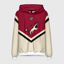 Толстовка-худи мужская NHL: Arizona Coyotes, цвет: 3D-белый