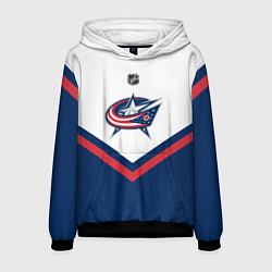 Толстовка-худи мужская NHL: Columbus Blue Jackets, цвет: 3D-черный