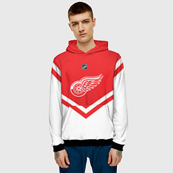 Толстовка-худи мужская NHL: Detroit Red Wings, цвет: 3D-черный — фото 2