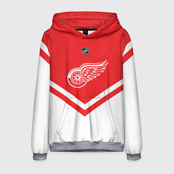Толстовка-худи мужская NHL: Detroit Red Wings, цвет: 3D-меланж