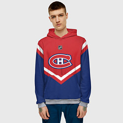 Толстовка-худи мужская NHL: Montreal Canadiens цвета 3D-меланж — фото 2