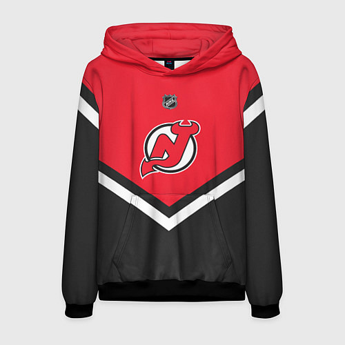 Мужская толстовка NHL: New Jersey Devils / 3D-Черный – фото 1