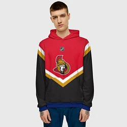 Толстовка-худи мужская NHL: Ottawa Senators, цвет: 3D-синий — фото 2