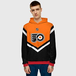 Толстовка-худи мужская NHL: Philadelphia Flyers, цвет: 3D-красный — фото 2