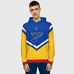 Толстовка-худи мужская NHL: St. Louis Blues, цвет: 3D-красный — фото 2