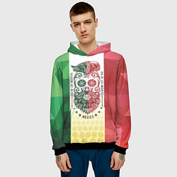 Толстовка-худи мужская Мексика, цвет: 3D-черный — фото 2