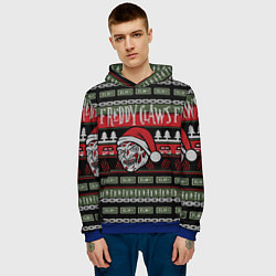 Толстовка-худи мужская Freddy Christmas, цвет: 3D-синий — фото 2