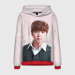 Толстовка-худи мужская Kim SeokJin, цвет: 3D-красный