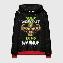 Толстовка-худи мужская My Workout, цвет: 3D-красный