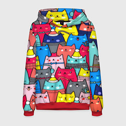 Толстовка-худи мужская Отряд котиков, цвет: 3D-красный