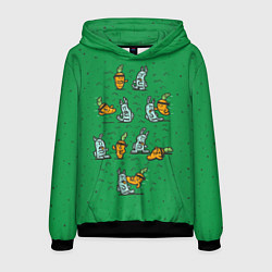 Толстовка-худи мужская Боевая морковь, цвет: 3D-черный