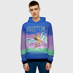 Толстовка-худи мужская Led Zeppelin: Angel, цвет: 3D-черный — фото 2