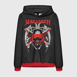 Толстовка-худи мужская Megadeth: Blooded Skull, цвет: 3D-красный