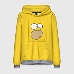 Толстовка-худи мужская Гомер стесняется, цвет: 3D-меланж