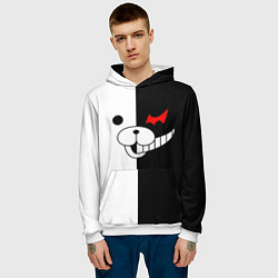 Толстовка-худи мужская Monokuma, цвет: 3D-белый — фото 2