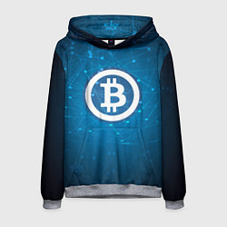 Мужская толстовка Bitcoin Blue