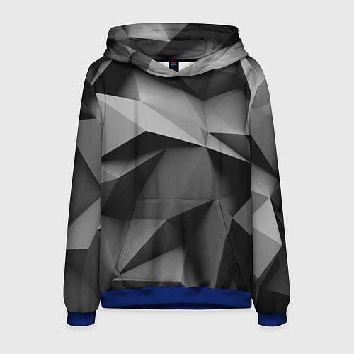 Мужская толстовка Gray abstraction / 3D-Синий – фото 1