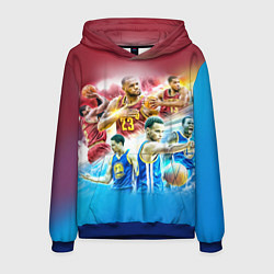Толстовка-худи мужская Golden State Warriors, цвет: 3D-синий