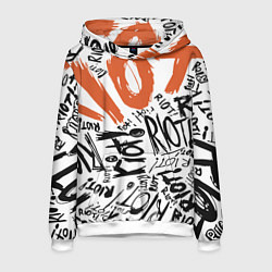 Толстовка-худи мужская Paramore: Riot, цвет: 3D-белый