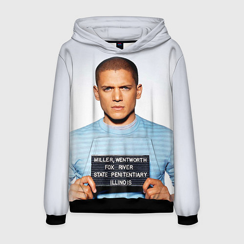 Мужская толстовка Prison Break: Michael Scofield / 3D-Черный – фото 1