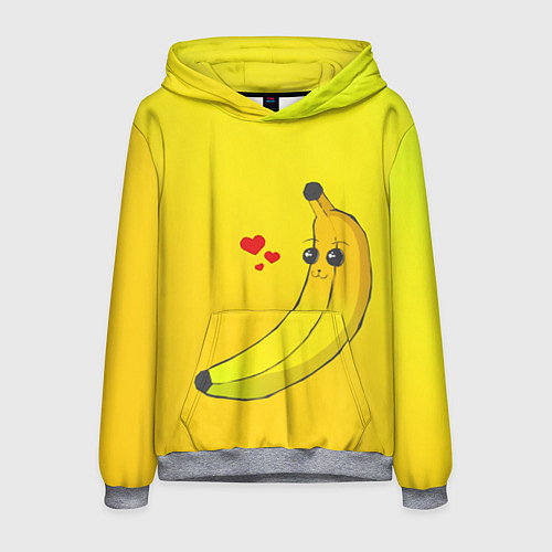 Мужская толстовка Just Banana (Yellow) / 3D-Меланж – фото 1