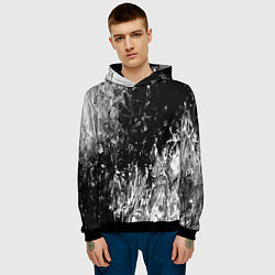 Толстовка-худи мужская GRAY&BLACK, цвет: 3D-черный — фото 2