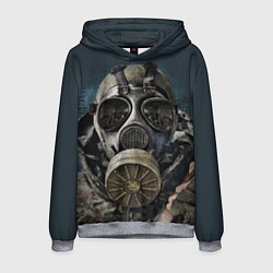 Толстовка-худи мужская STALKER: Mask, цвет: 3D-меланж