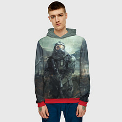 Толстовка-худи мужская STALKER, цвет: 3D-красный — фото 2